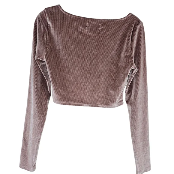 Urban Outfitters Paradox Ruched Velvet Crop Top In Medium - Picture 5 of 8